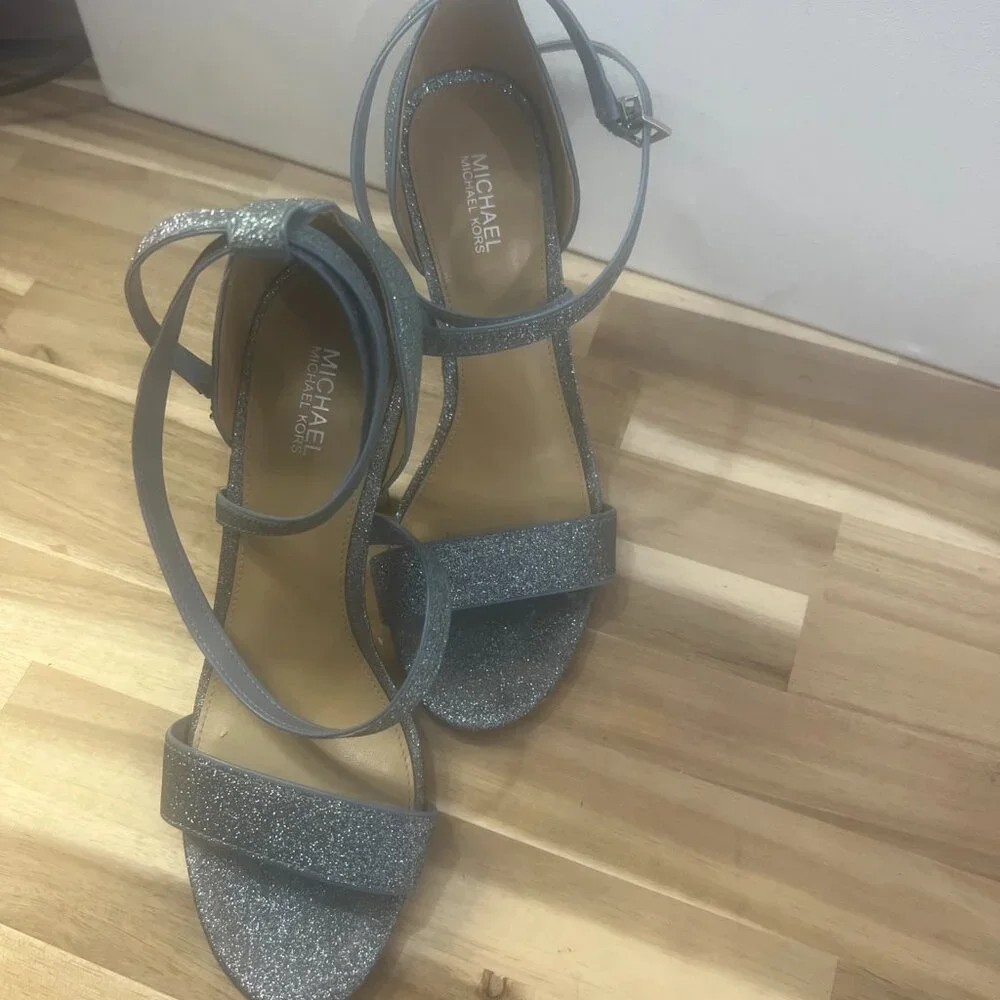 MICHAEL MICHAEL KORS Women's Astrid Stiletto Dress Sandals Size 7 Blue‎